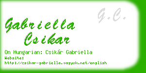 gabriella csikar business card